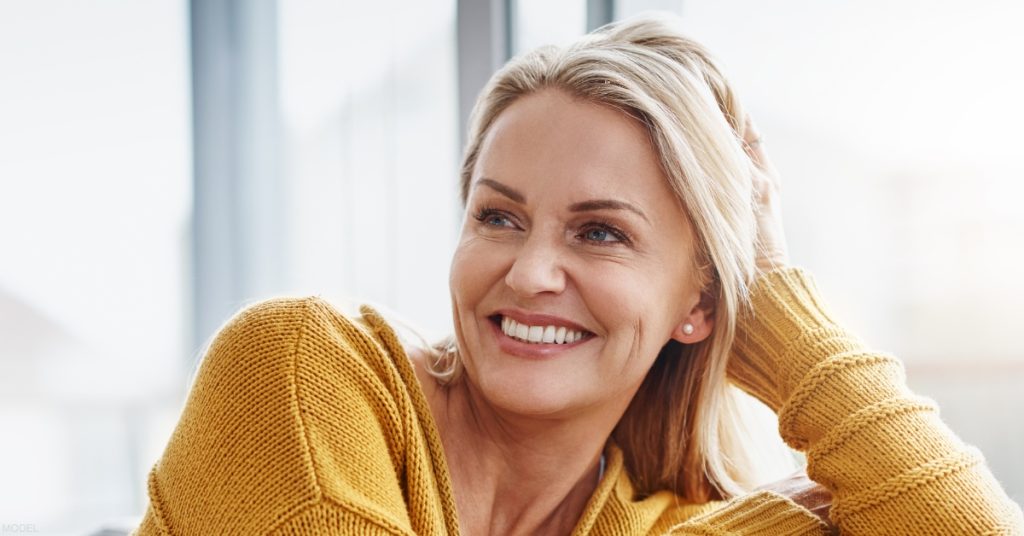 Woman after a facelift. (Model)