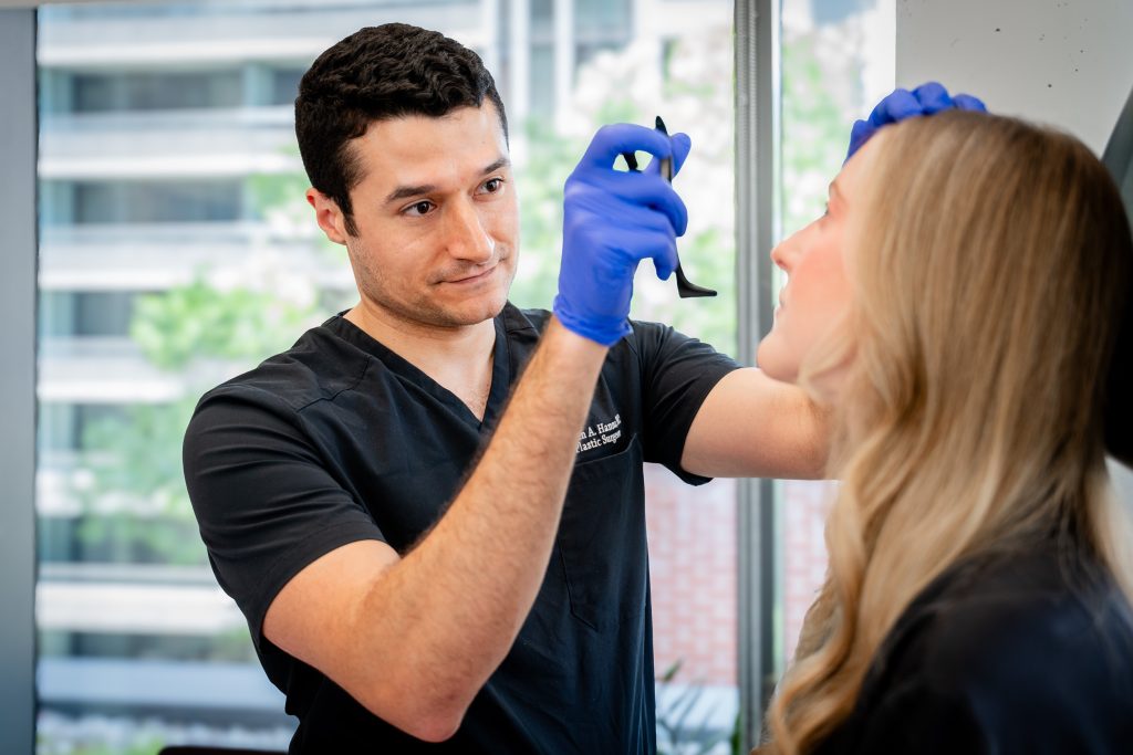 Dr. Hanna with patient